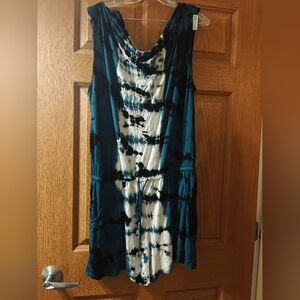 Women's Mossimo Blue And White Dress Size XL